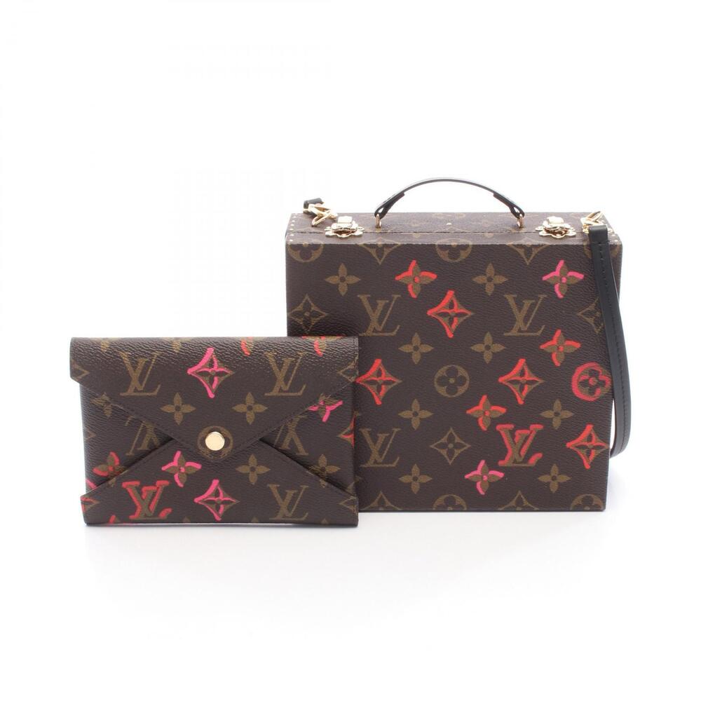 Louis Vuitton Mobile Monogram Falling Love Handbag Canvas Leather Brown